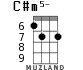 C#m5- for ukulele - option 5