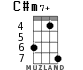 C#m7+ for ukulele - option 4