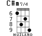 C#m7/4 for ukulele - option 3