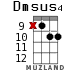 Dmsus4 for ukulele - option 16