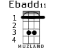 Ebadd11 for ukulele - option 2