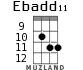 Ebadd11 for ukulele - option 4