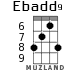 Ebadd9 for ukulele - option 4