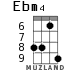 Ebm4 for ukulele - option 3