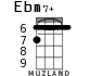 Ebm7+ for ukulele - option 1