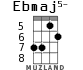 Ebmaj5- for ukulele - option 3
