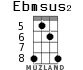 Ebmsus2 for ukulele - option 4