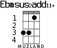 Ebmsus2add11+ for ukulele - option 1