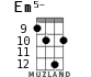 Em5- for ukulele - option 9
