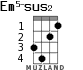 Em5-sus2 for ukulele - option 1