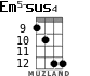 Em5-sus4 for ukulele - option 3