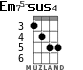 Em75-sus4 for ukulele - option 3