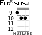 Em75-sus4 for ukulele - option 7