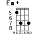 Em+ for ukulele - option 5