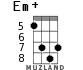 Em+ for ukulele - option 6