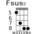 Fsus2 for ukulele - option 5