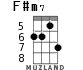 F#m7 for ukulele - option 3