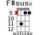 F#sus4 for ukulele - option 10