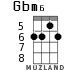 Gbm6 for ukulele - option 2