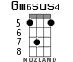 Gm6sus4 for ukulele - option 4