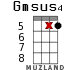 Gmsus4 for ukulele - option 16