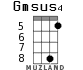 Gmsus4 for ukulele - option 7