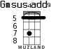 Gmsus4add9 for ukulele - option 5