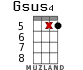 Gsus4 for ukulele - option 16