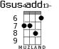 Gsus4add13- for ukulele - option 3