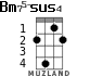 Bm75-sus4 for ukulele - option 3