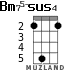 Bm75-sus4 for ukulele - option 4