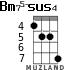 Bm75-sus4 for ukulele - option 5