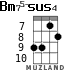 Bm75-sus4 for ukulele - option 6