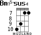 Bm75-sus4 for ukulele - option 7
